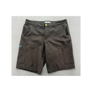 Luly YANG Employee Uniform Cargo Shorts Mens L Charcoal Grey Work Delivery Logo